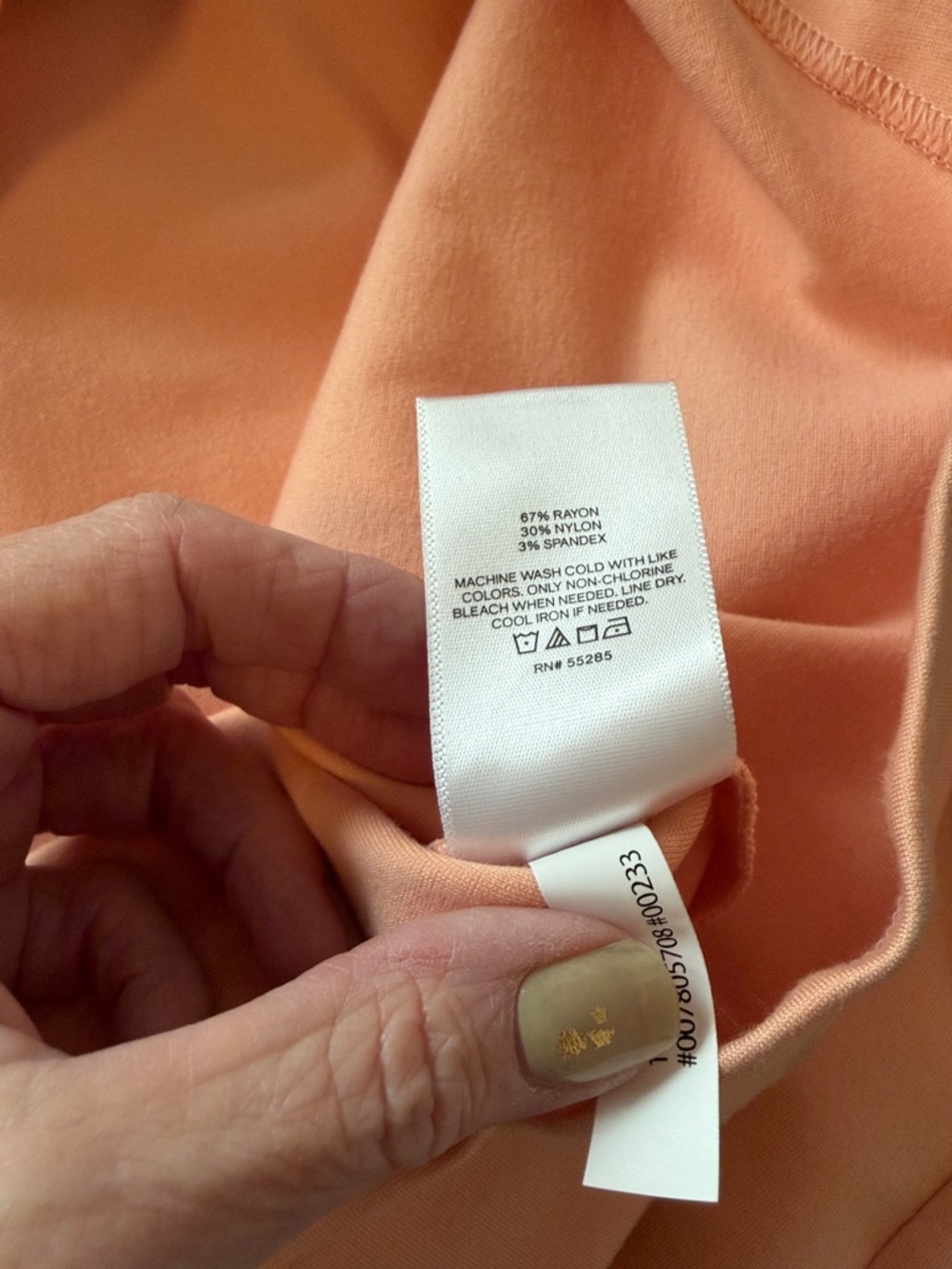 NWT Express Peach Tulip Dress - Picture 7 of 7